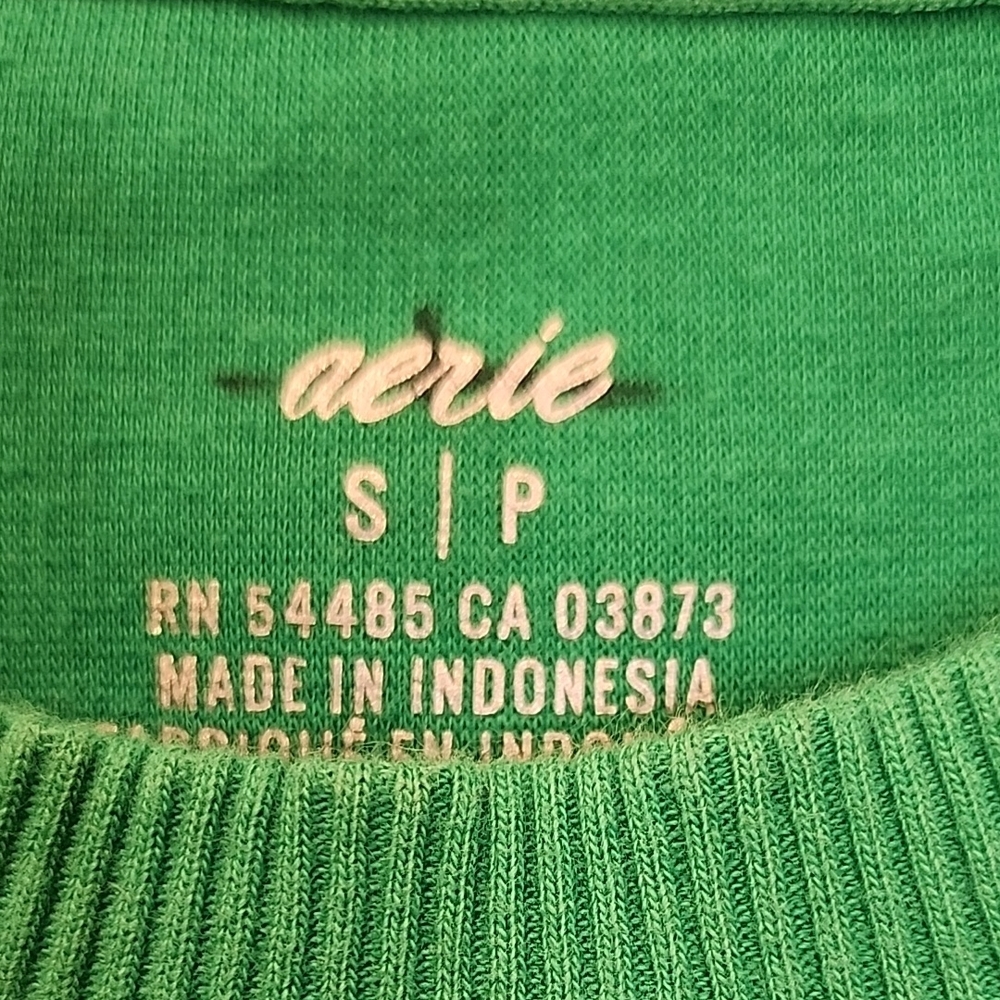 Aerie Sweatshert in Teal Green - Picture 2 of 10